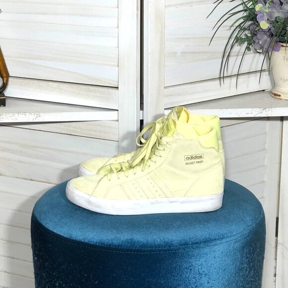 Adidas Basket Profi Light Green Suede High Top Shoes 7.5 - Picture 2 of 8